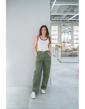 Pantalone con la catena di perle